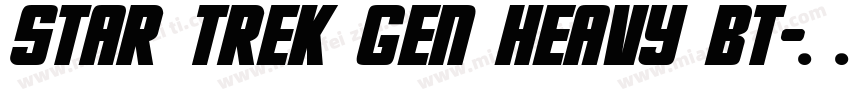 Star Trek Gen Heavy BT字体转换